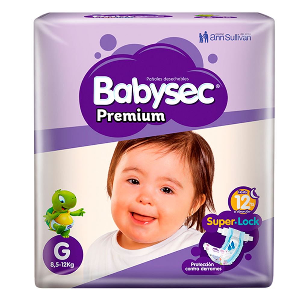 Pañales para Bebé Babysec Premium Talla G Paquete 58 u